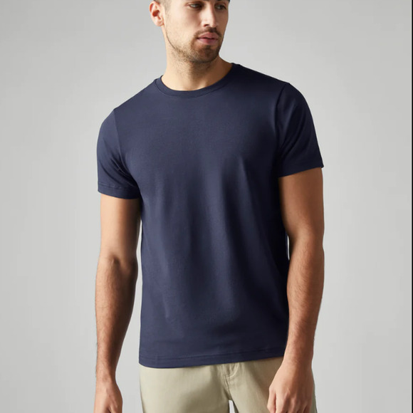 Rhone Size XL Dark Navy Blue Cotton Blend Crewneck Short Sleeve Element Tee - Picture 1 of 5